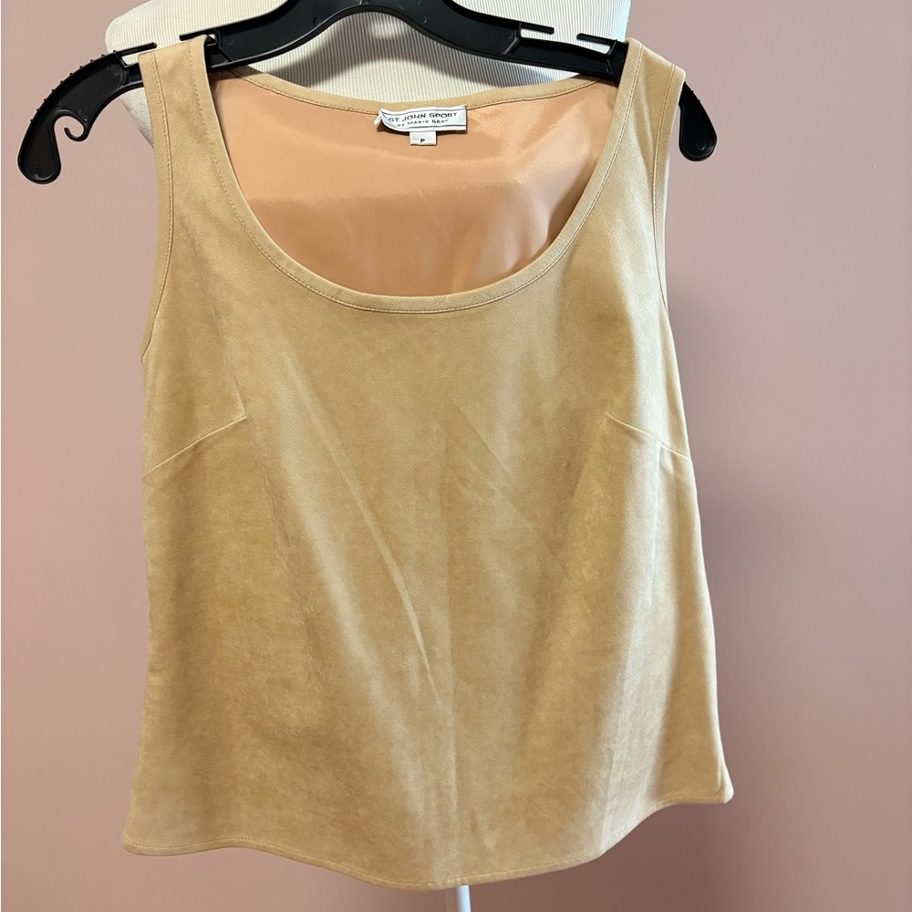 St. John Sport by Marie Gray Beige Tank Top